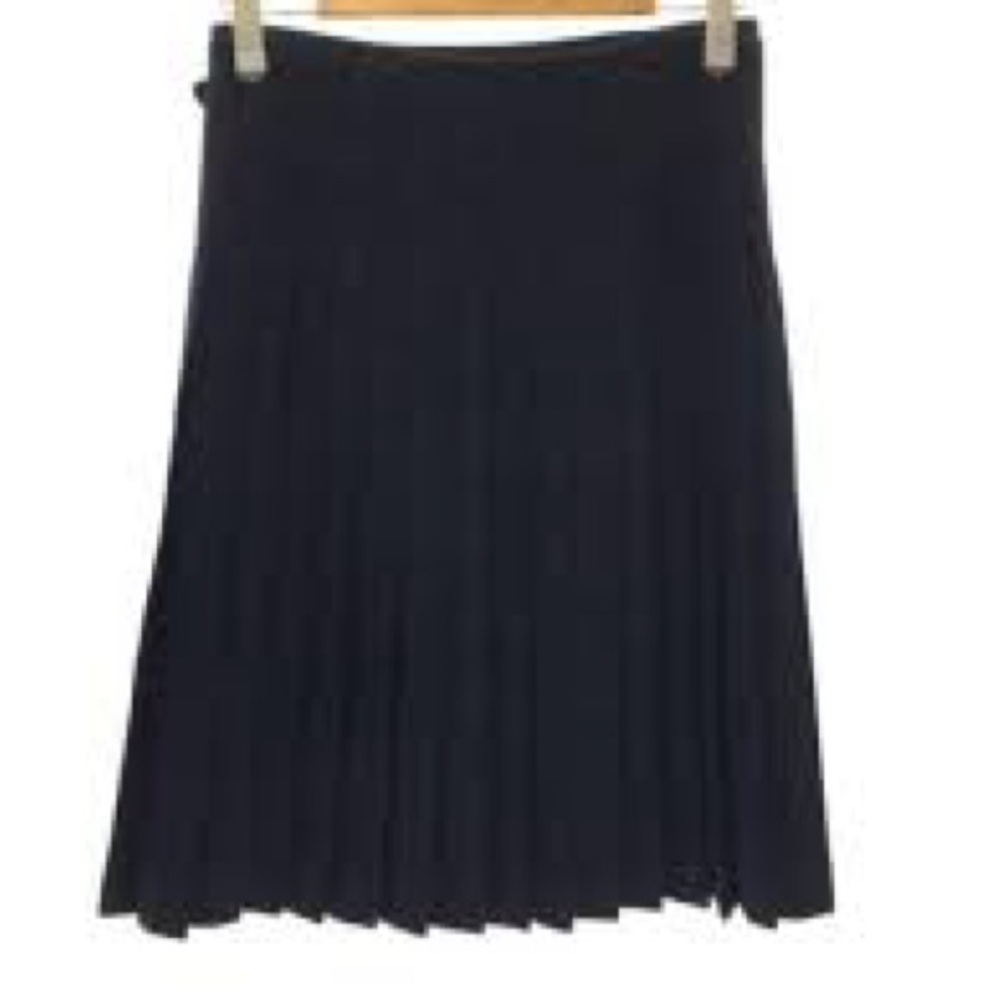 MHL Margaret Howell Black Windowpane Kilt Wool Skirt SZ 1 - Picture 3 of 10